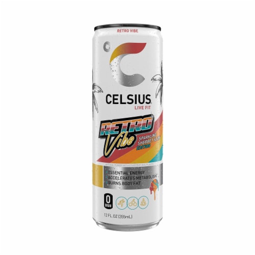 CELSIUS® Sparkling Retro Vibe Energy Drink Can Perspective: bottom