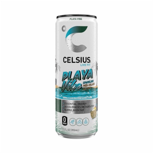 CELSIUS® Sparkling Playa Vibe Energy Drink Can Perspective: bottom