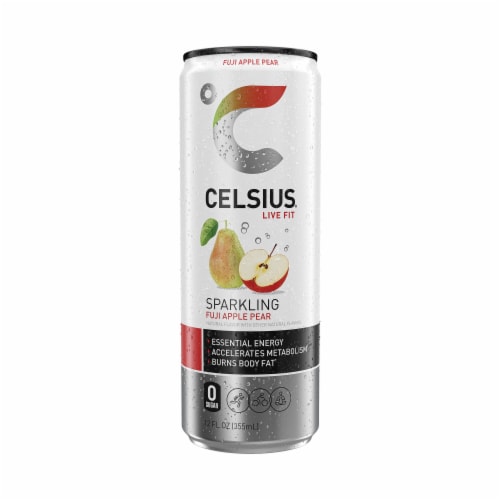 CELSIUS® Sparkling Fuji Apple Pear Energy Drink Can Perspective: bottom