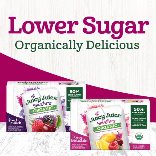 Juicy Juice Splashers Organic Juice Berry Lemonade Perspective: bottom