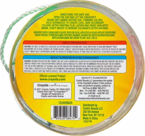 Crayola Bath Tub Mini Paint Set Perspective: bottom