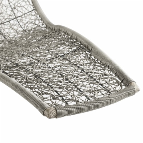 Landscape Hanging Chaise Lounge Outdoor Patio Swing Chair - Light Gray Gray Perspective: bottom