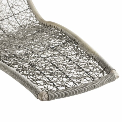 Landscape Hanging Chaise Lounge Outdoor Patio Swing Chair - Light Gray Navy Perspective: bottom