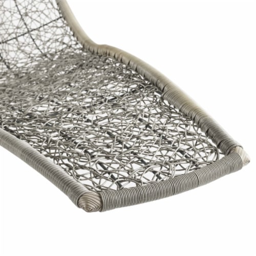 Landscape Hanging Chaise Lounge Outdoor Patio Swing Chair - Light Gray Red Perspective: bottom