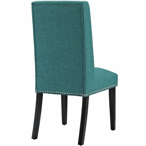 Baron Dining Chair Fabric Set of 4 - Teal Perspective: bottom