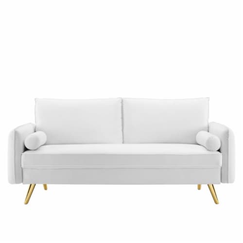 Revive Performance Velvet Sofa-EEI-3988 white Perspective: bottom