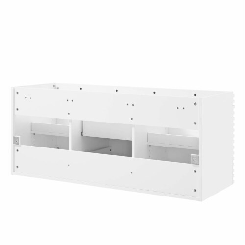 Render 48 Wall-Mount Bathroom Vanity Cabinet-EEI-5867-CHA white Perspective: bottom