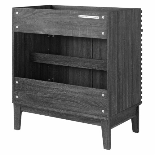 Render 30 Bathroom Vanity Cabinet, Charcoal Perspective: bottom