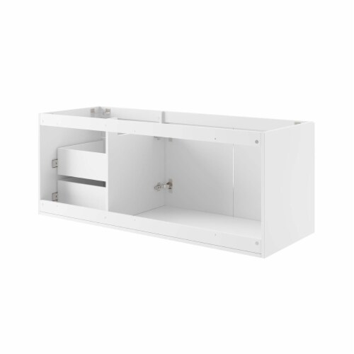 Vitality 48 Bathroom Vanity Cabinet (Sink Basin Not Included), White Perspective: bottom