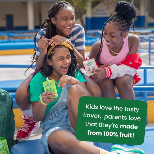 GoGo squeeZ Applesauce and Fruit Puree Apple Strawberry Snack Pouches Perspective: bottom