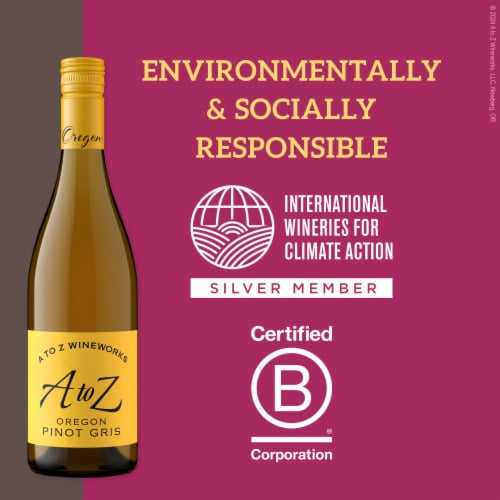 A to Z Wineworks Pinot Gris Oregon White Wine Perspective: bottom