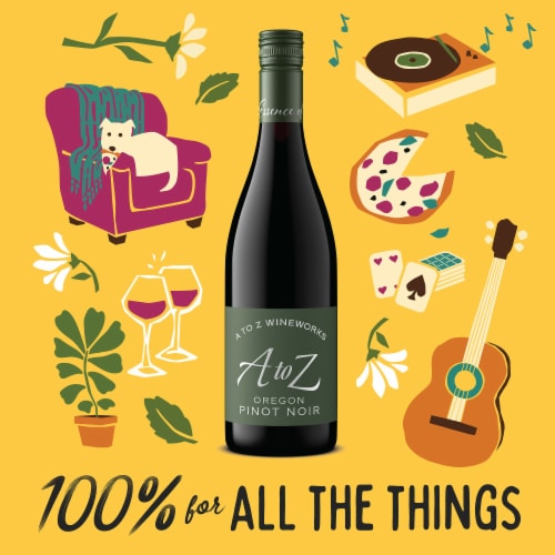A to Z Wineworks Pinot Noir Oregon Red Wine Perspective: bottom