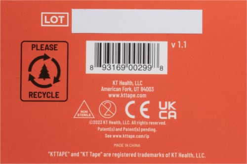 KT Tape® Original Black Elastic Sports Tape Perspective: bottom