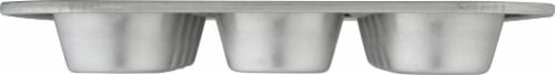 USA Pan 12 Cup Muffin Pan - Silver Perspective: bottom