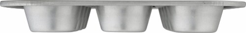 USA Pan 12 Cup Muffin Pan - Silver Perspective: bottom