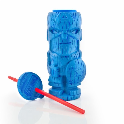 Geeki Tikis Marvel Captain America Tumbler | Tiki Style Cup | Holds 19 Ounces Perspective: bottom