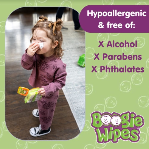 Boogie Wipes® Fresh Scent Gentle Saline Nose Wipes Perspective: bottom