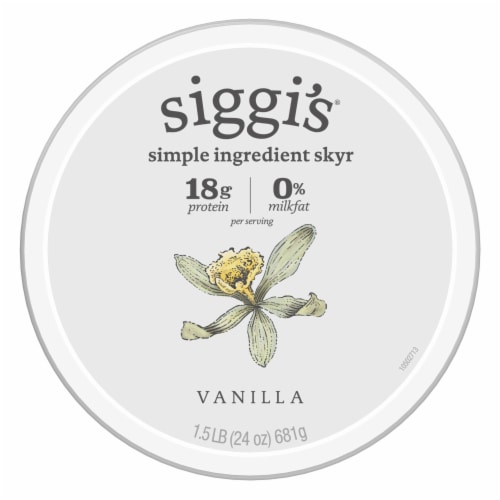 Siggi's Vanilla Nonfat Icelandic Style Skyr Yogurt Tub Perspective: bottom