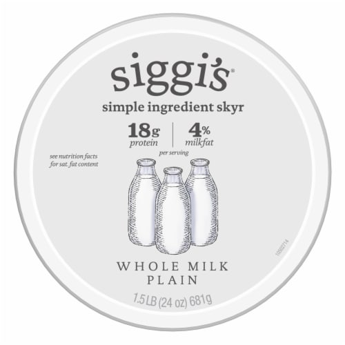 siggi’s Icelandic Skyr Whole Milk Yogurt, Plain Perspective: bottom