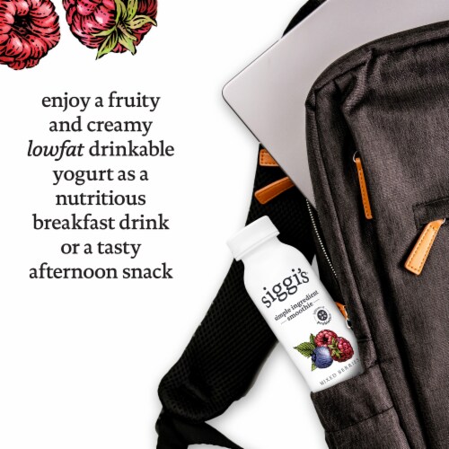 siggi’s Mixed Berries Probiotic Lowfat Yogurt Drink, 8 fl oz Perspective: bottom