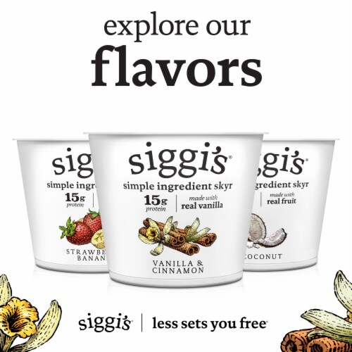 Siggi's Lowfat Vanilla & Cinnamon Yogurt 5.3 oz Perspective: bottom