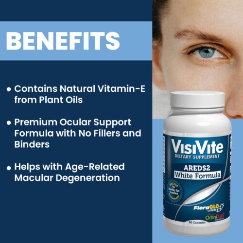 VisiVite, AREDS 2 Zinc-Free White Eye Vitamin Formula Perspective: bottom