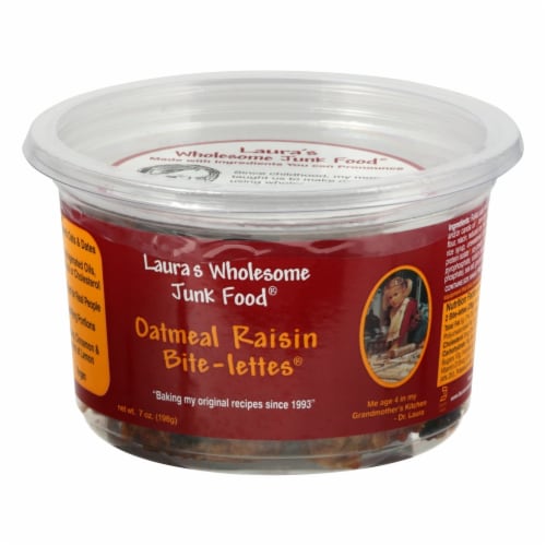 Laura's Wholesome Junk Food® Oatmeal Raisin Bite-lettes Perspective: bottom