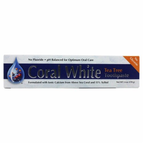 Coral LLC Coral White Toothpaste with Xylitol Tea Tree, 6 Ounces Perspective: bottom