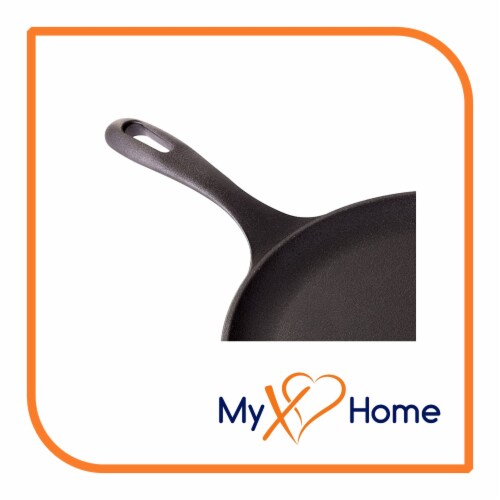 11.25 Round Cast Iron Pizza & Crepe Pan / Skillet with Handle (1 Skillet) by MyXOHome Perspective: bottom