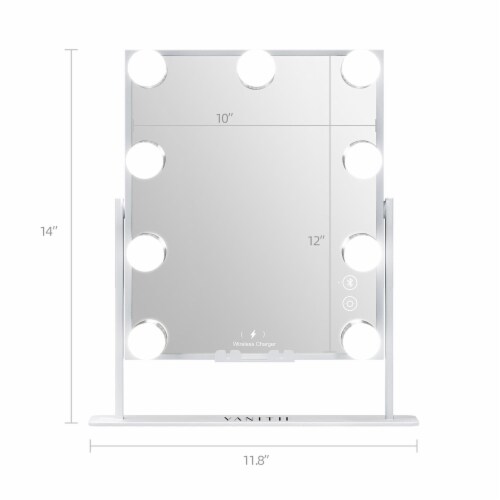 VANITII Fenair Hollywood Glow Vanity Mirror with Wireless Charging 9 Dimmable LED Bulbs 11.8 x 14 Kroger
