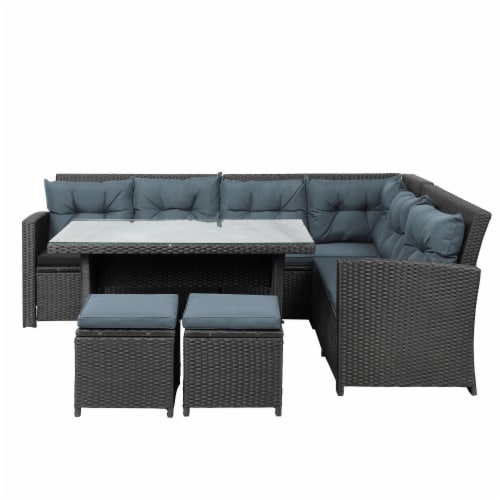 Patio Furniture Sets in Rattan for Home or Office Use Perspective: bottom