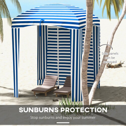 Simplie Fun Cabana Beach Umbrella Shade, Coolness, and Protection in One! Perspective: bottom
