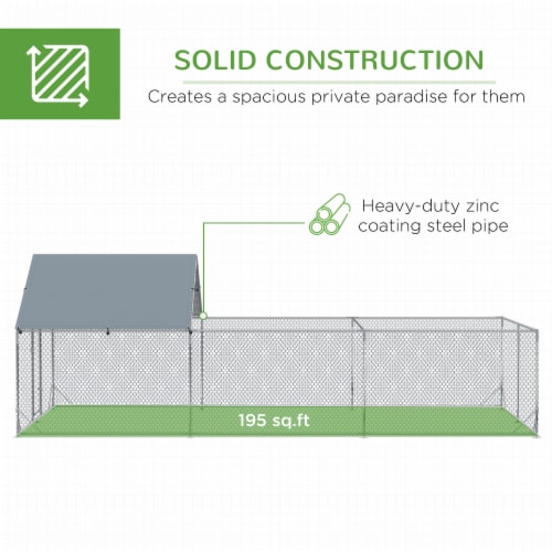Simplie Fun Spacious Pet Playpen & Chicken Coop Safe & Secure Haven for Small Animals Perspective: bottom