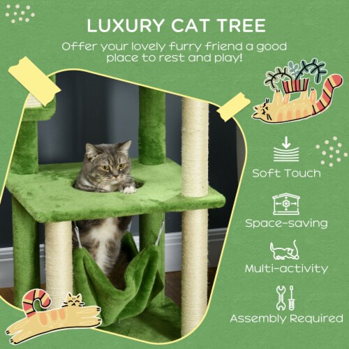 Simplie Fun Multi Level Cat Tower with Scratching Posts Hammock and Perches 1 count King Soopers