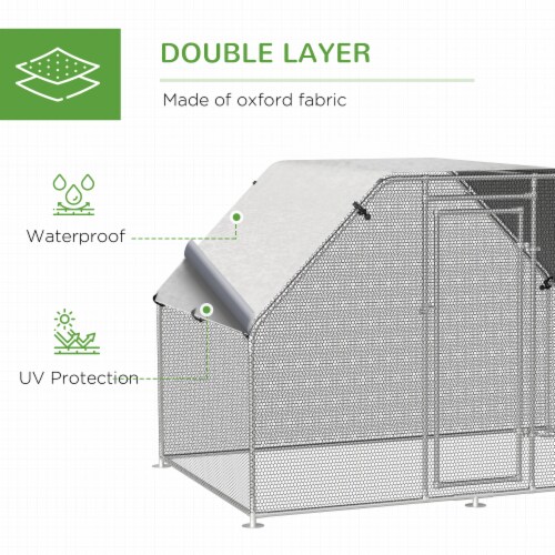 Simplie Fun Spacious & Secure Walk-in Chicken Coop with Shady Roof for Small Animals Perspective: bottom