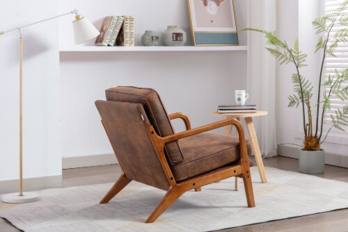 Simplie Fun Wood Frame Armchair Modern Accent Chair Lounge Chair for Living Room 1 count Ralphs
