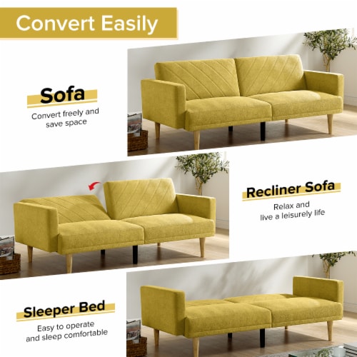 Simplie Fun Multi Functional Convertible Futon Sofa Bed for Small Spaces 1 count Smith s Food and Drug
