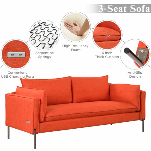 Sofas in Linen for Home or Office Use Perspective: bottom