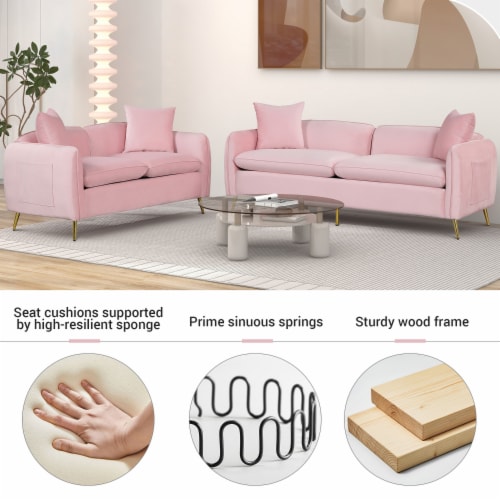 Sofas in Velvet for Home or Office Use Perspective: bottom