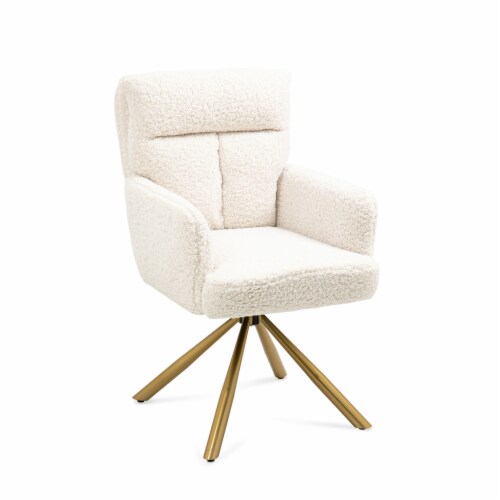 Accent Chairs in faux fur for Home or Office Use Perspective: bottom
