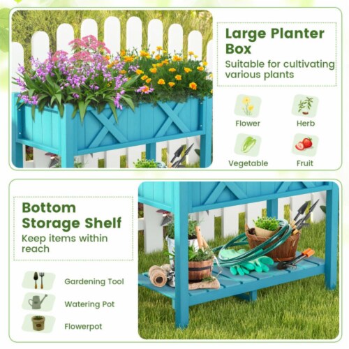 Mcombo Raised Garden Bed, 3 Tier Outdoor Wood Elevated Planter Box Kit