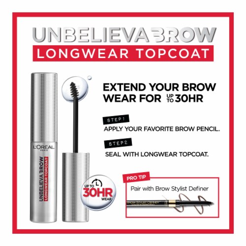 L'Oreal Paris Unbelieva-Brow Brow Topcoat Universal Waterproof Transparent Perspective: bottom