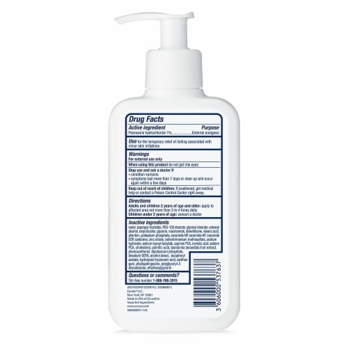 CeraVe Itch Relief Face and Body Moisturizing Lotion Perspective: bottom