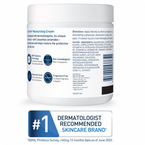 CeraVe Moisturizing Cream, Face Moisturizer & Body Lotion For Normal To Dry Skin Perspective: bottom