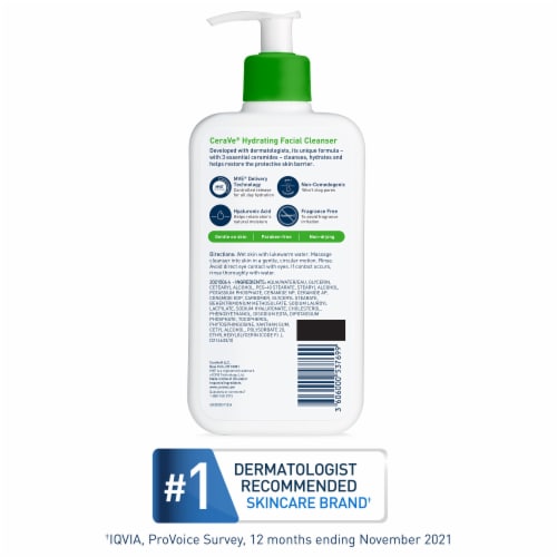 CeraVe Hydrating Moisturizing Non-Foaming Facial Cleanser Perspective: bottom