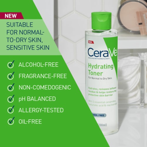 CeraVe Hydrating Facial Toner, Alcohol-Free Face Toner for Sensitive Dry Skin Perspective: bottom