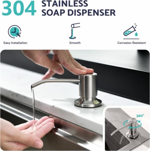 Kicimpro Kitchen Sink Faucet with Soap Dispenser Perspective: bottom