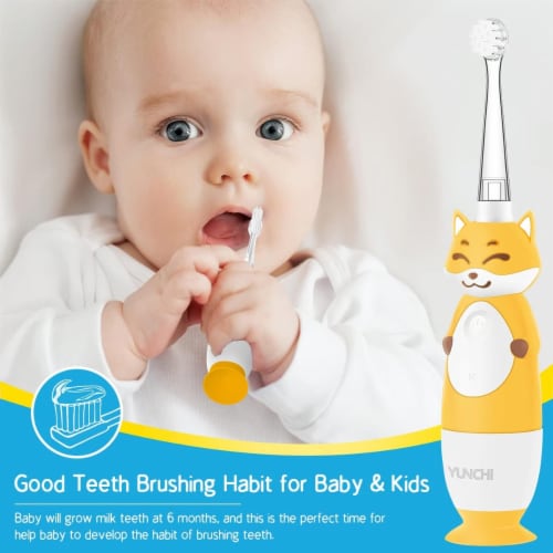YUNCHI Baby Toothbrush, Toddler Toothbrush Age 0-4 Years, 1 YUNCHI Baby Toothbrush, Toddler Toothbrush Age 0-4 Years, 1