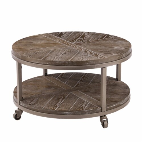 Rolling coffee table discount