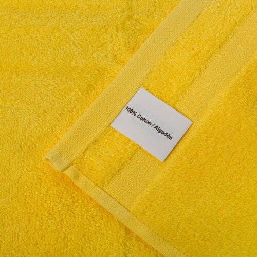 Kitcheniva Ultra Super Soft 100% Cotton Yellow Wash Cloth Towels, 6 Packs Perspective: bottom